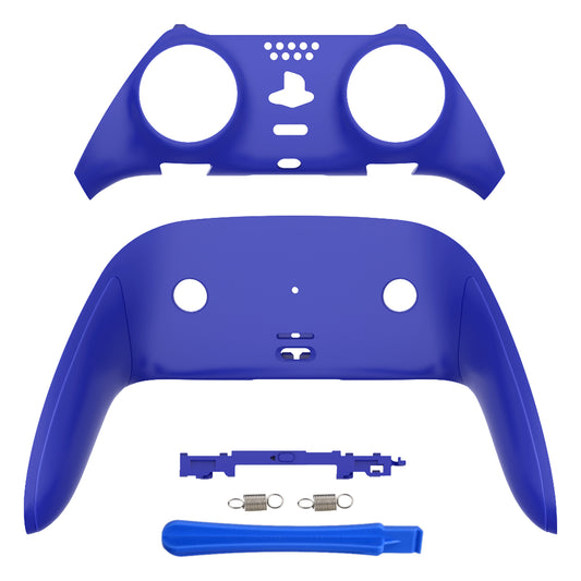 eXtremeRate Replacement Top Bottom Decorative Trim Shell Compatible with PS5 Edge Controller - Dream Blue