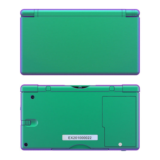 eXtremeRate Replacement Full Housing Shell & Buttons with Screen Lens for Nintendo DS Lite NDSL - Chameleon Green Purple