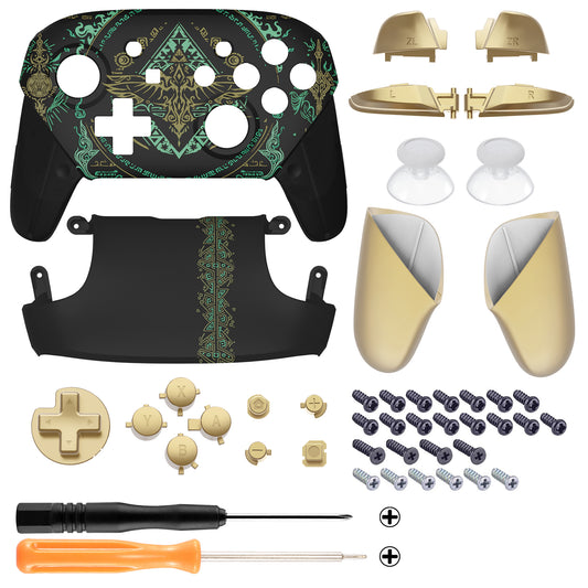 eXtremeRate Retail Totem of Kingdom Replacement Shell Button Kit for Nintendo Switch Pro Controller