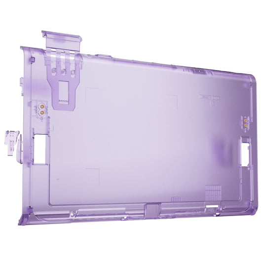 eXtremeRate Replacement DIY Rear Back Plate for Nintendo Switch 2 Handheld Console (Without Kickstand) - Clear Atomic Purple eXtremeRate