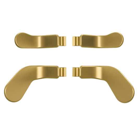 4 pcs Metallic Hero Gold Replacement Stainless Steel Paddles for Xbox One Elite Controller Seies 2 - IL318 eXtremeRate