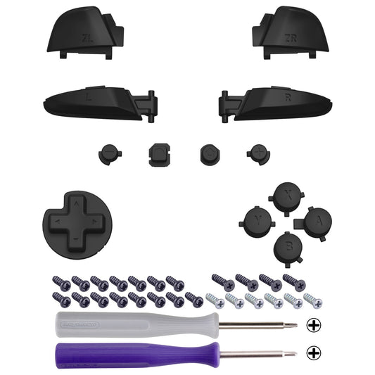 eXtremeRate DIY Replacement Full Set Buttons for Nintendo Switch Pro Controller - Black