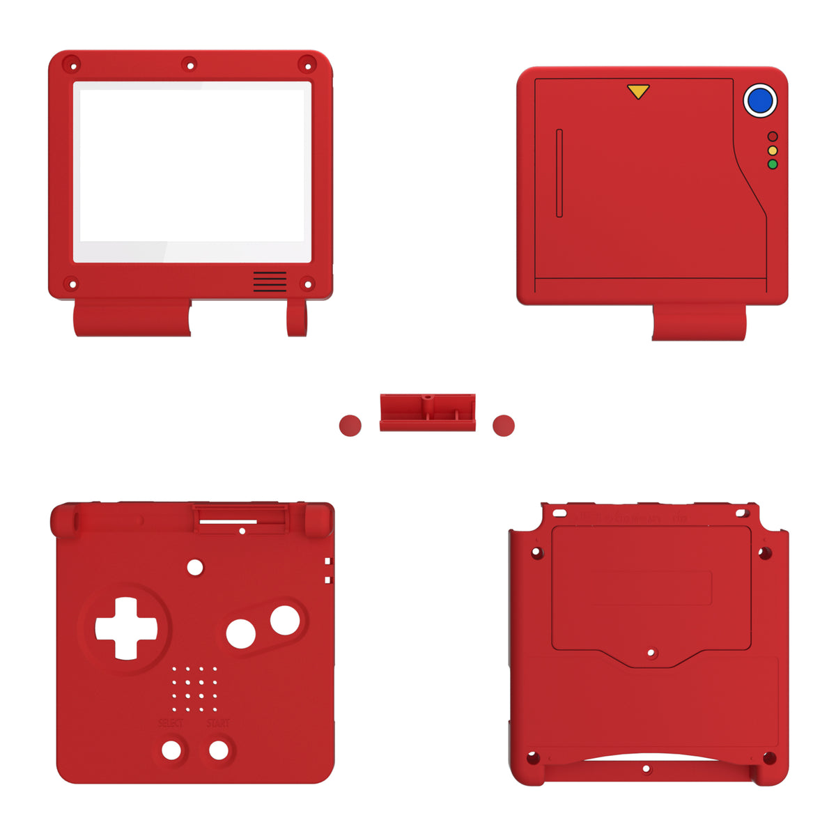 eXtremeRate Retail IPS Ready Upgraded Monster Index Console Style Custom Replacement Housing Shell for Gameboy Advance SP GBA SP – Compatible with Both IPS & Standard LCD – Console & Screen NOT Included - ASPY002