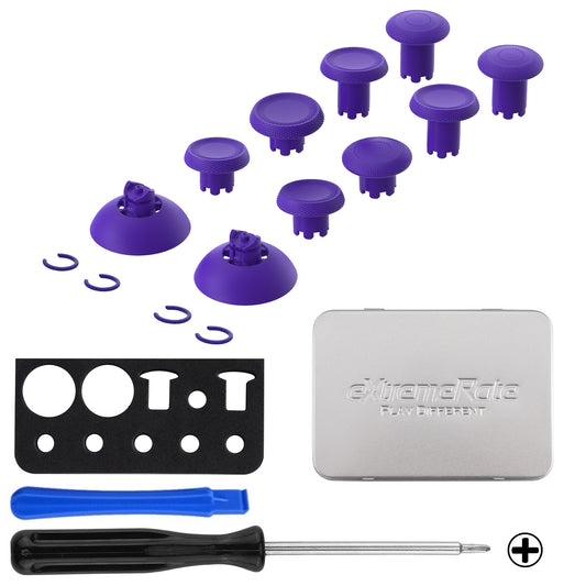 eXtremeRate ThumbsGear V3 Interchangeable Ergonomic Thumbstick for PS5 Edge & PS5 & PS4 Controller - Purple
