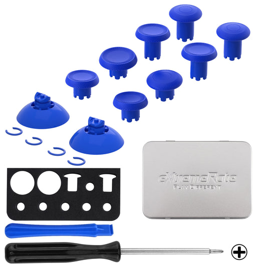 eXtremeRate ThumbsGear V3 Interchangeable Thumbsticks for Xbox Core Controller & Xbox One S/X/Elite Controller & Nintendo Switch Pro Controller - Blue
