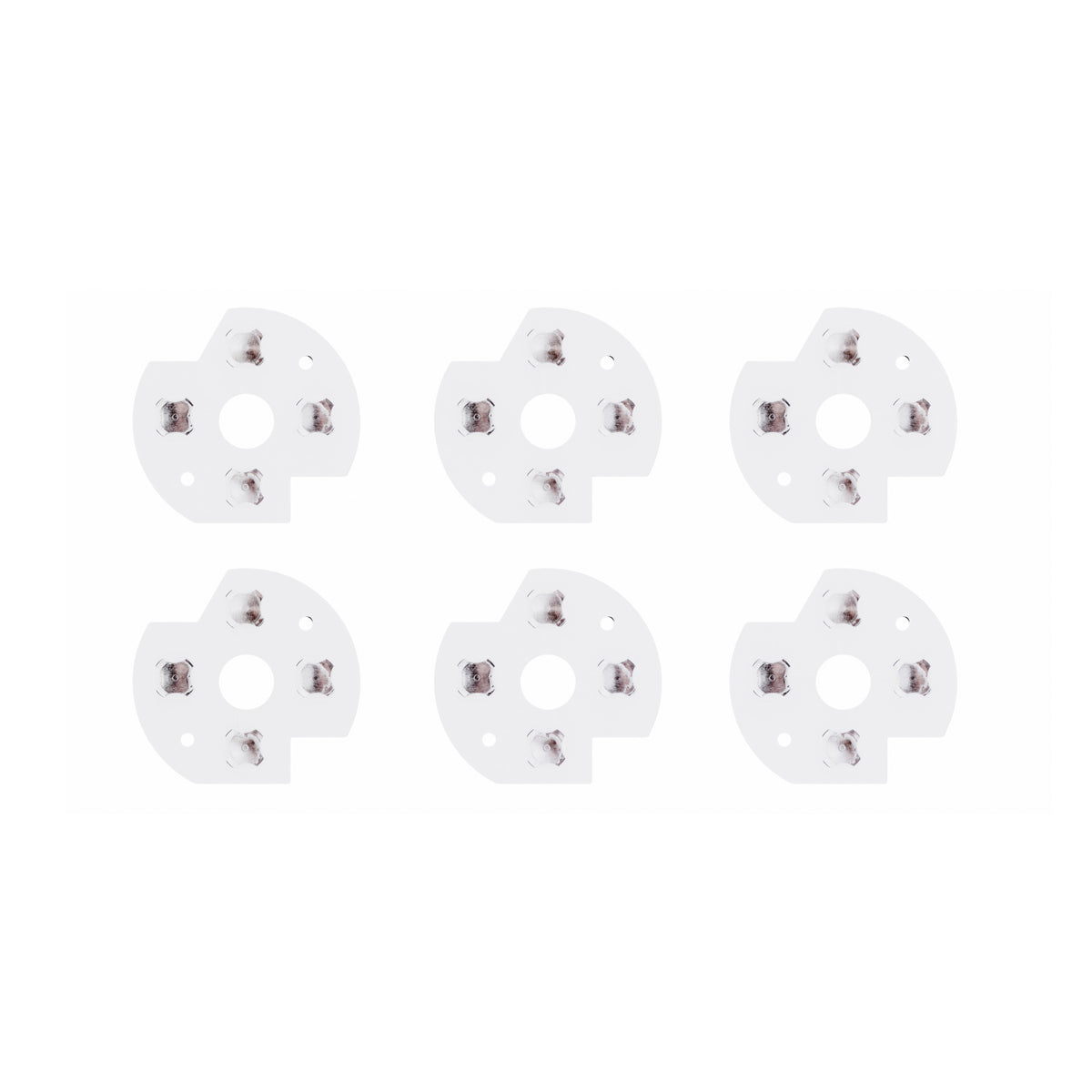 eXtremeRate Retail 6 pcs Dpad Button Conductive Metel Patch Pad for Xbox One & Xbox One S/X & Xbox One Elite V1/V2 & Xbox Series X/S Controller - GRA00003GC