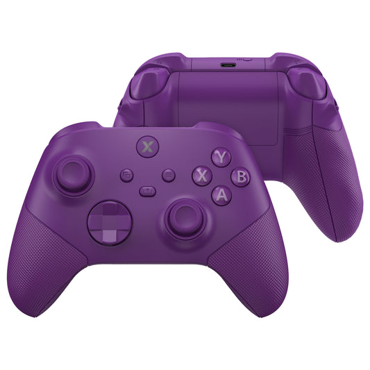 eXtremeRate ASR Version Performance Redesigned Full Set Shell Buttons with Ergonomic Trigger Stop Rubberized Grip for Xbox Series X/S Controller & Xbox Core Controller - Diamond Textured Mist Purple
