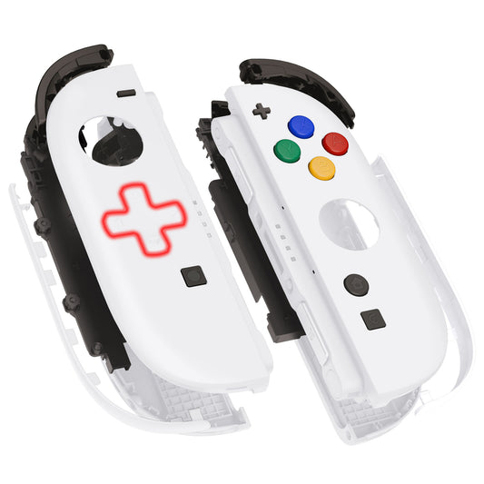 eXtremeRate D-Pad Version Replacement Full Set Shell Case with Buttons for Joycon 2 of Nintendo Switch 2 - Deluxe Version - White