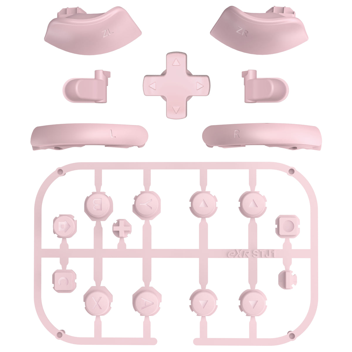 eXtremeRate DIY Replacement Full Set Buttons for Nintendo Switch 2 - Cherry Blossoms Pink