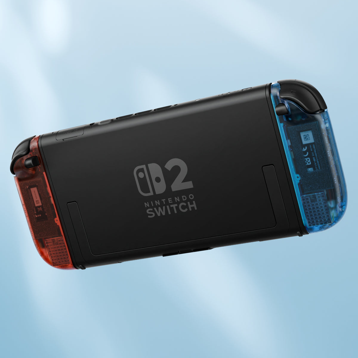 eXtremeRate DIY Replacement Full Set Shell Case with Buttons for Joycon 2 of Nintendo Switch 2 - Essence Version - Clear Blue & Orange