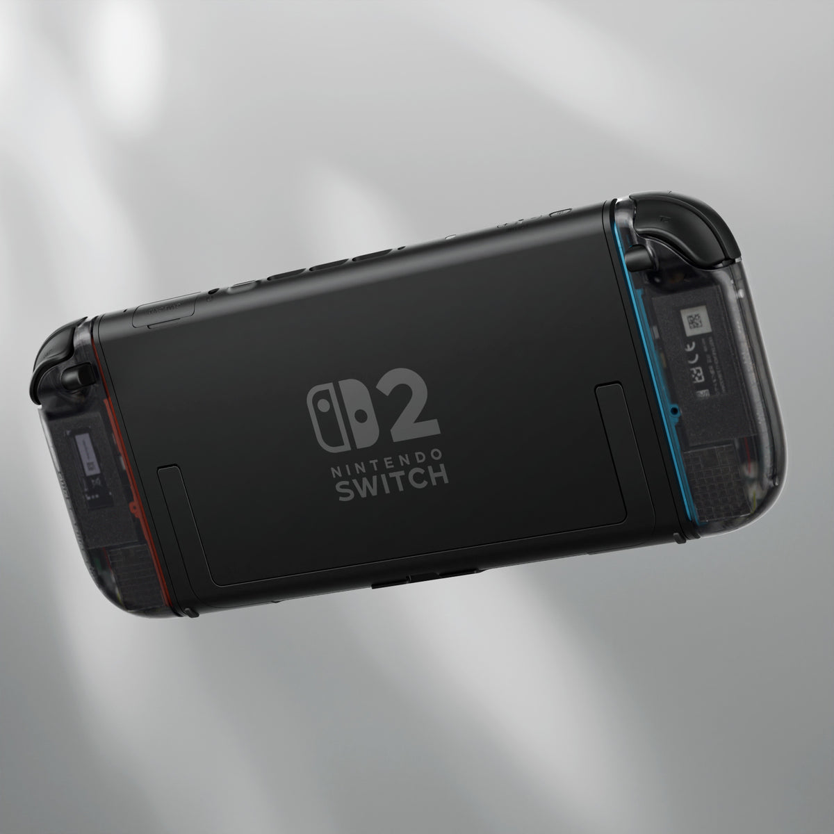 eXtremeRate DIY Replacement Full Set Shell Case with Buttons for Joycon 2 of Nintendo Switch 2 - Essence Version - Clear Slate Black