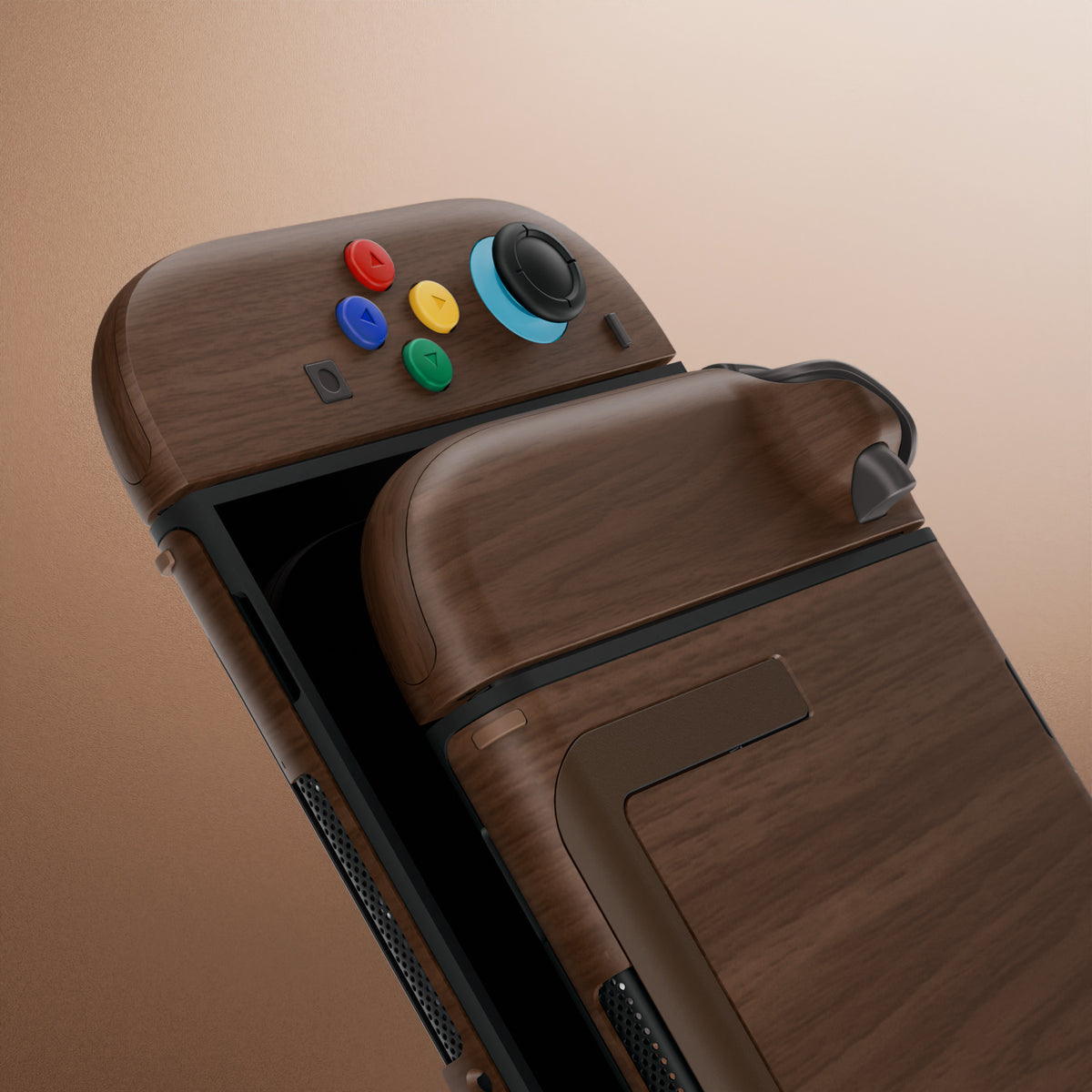 eXtremeRate DIY Replacement Full Set Shells with Buttons for Nintendo Switch 2 - Deluxe Version - Wood Grain