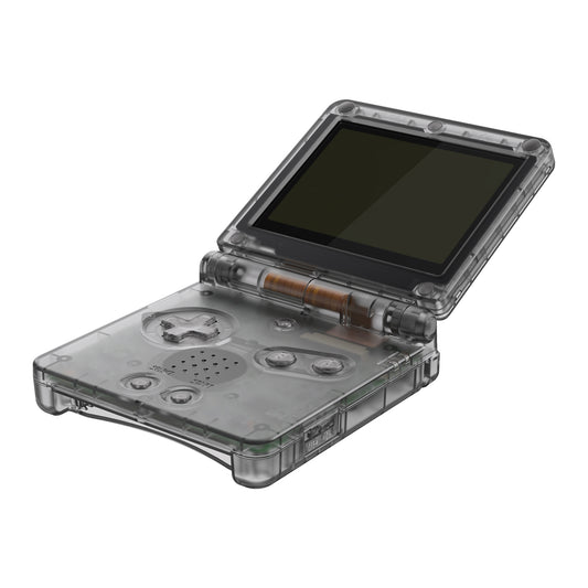 eXtremeRate IPS Ready Upgraded Replacement Full Set Shells with Buttons for Gameboy Advance SP GBA SP, Compatible with Both IPS & Standard LCD - Clear Black