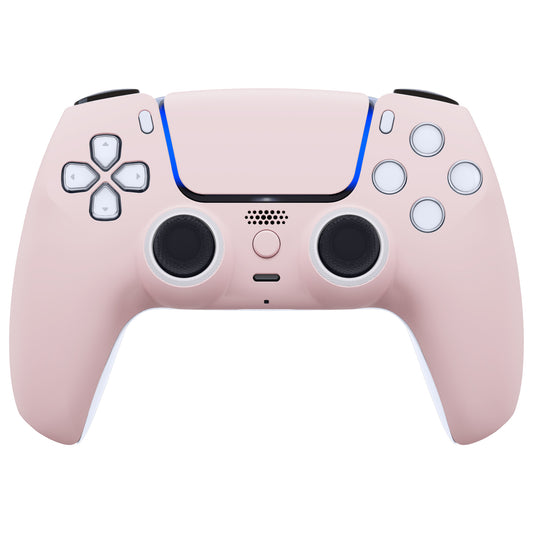 eXtremeRate LUNA Redesigned Replacement Front Shell with Touchpad Compatible with PS5 Controller BDM-010/020/030/040/050/060 - Cherry Blossoms Pink