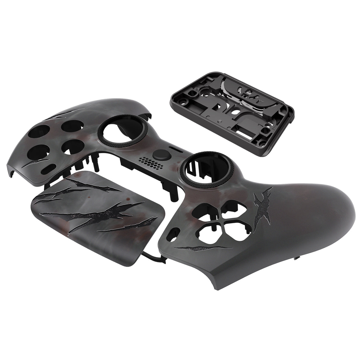 eXtremeRate LUNA Redesigned Replacement Front Shell with Touchpad Compatible with PS5 Controller BDM-010/020/030/040/050 - Blood Mist