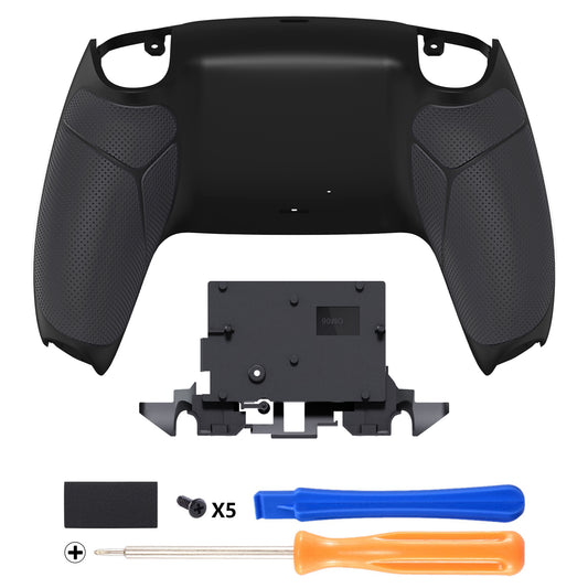 eXtremeRate Performance Grip Replacement Back Housing Bottom Shell for PS5 Controller BDM-010/020/030/040/050/060 - Rubberized Black