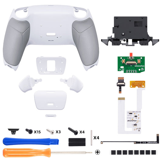 eXtremeRate Remappable RISE V4 Remap Kit for PS5 Controller BDM-030/040/050/060 - Rubberized White