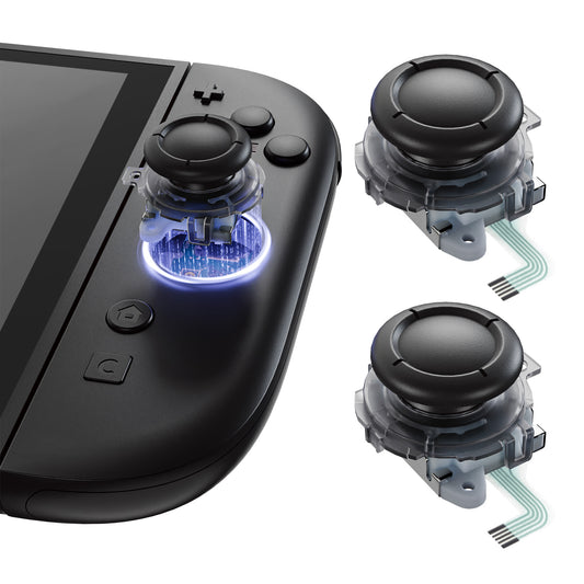 eXtremeRate Replacement 3D Joystick for Nintendo Switch 2 Joycon - Clear Slate Black
