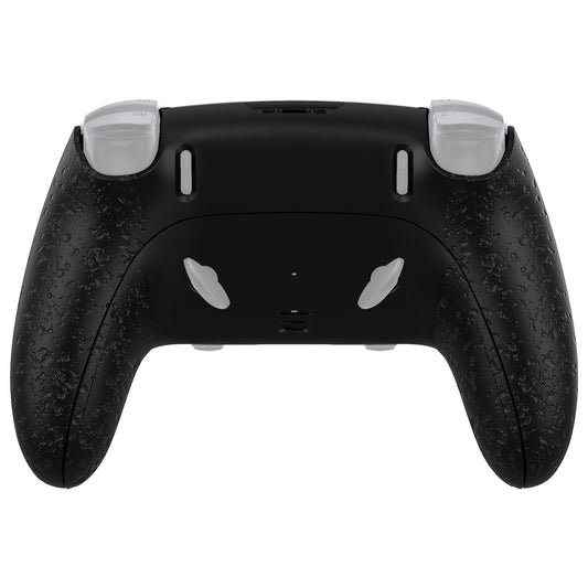 eXtremeRate Replacement Back Housing Bottom Shell & Clip Shell Compatible with PS5 Edge Controller - Textured Black eXtremeRate