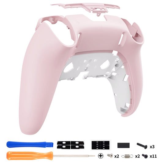 eXtremeRate Replacement Back Housing Bottom Shell Compatible with PS5 Edge Controller - Cherry Blossoms Pink
