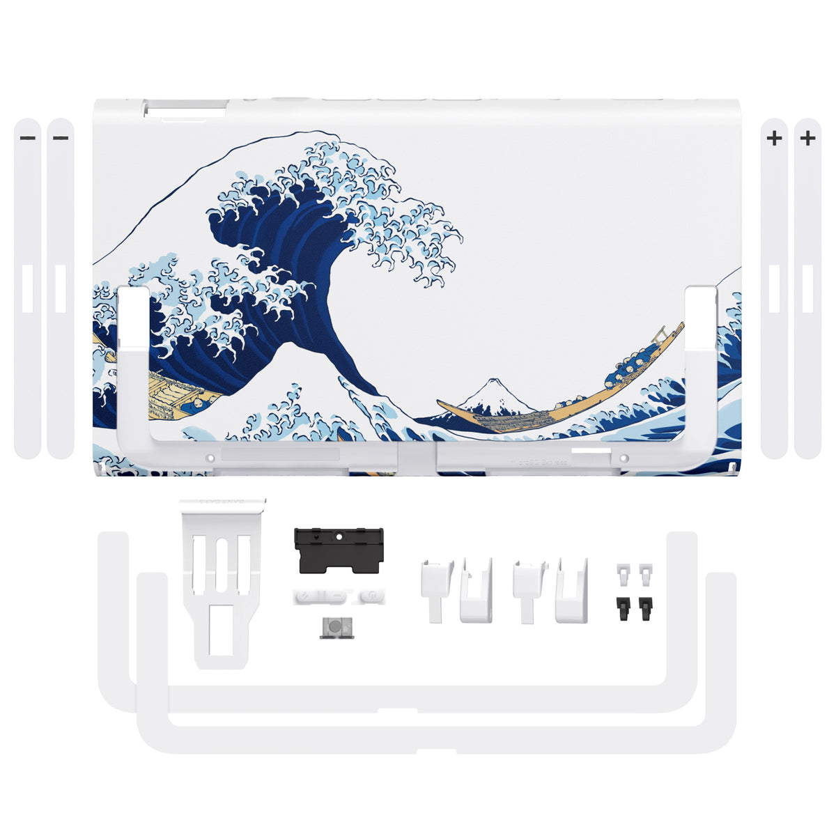 eXtremeRate Replacement DIY Rear Back Plate for Nintendo Switch 2 Handheld Console (Without Kickstand) - The Great Wave