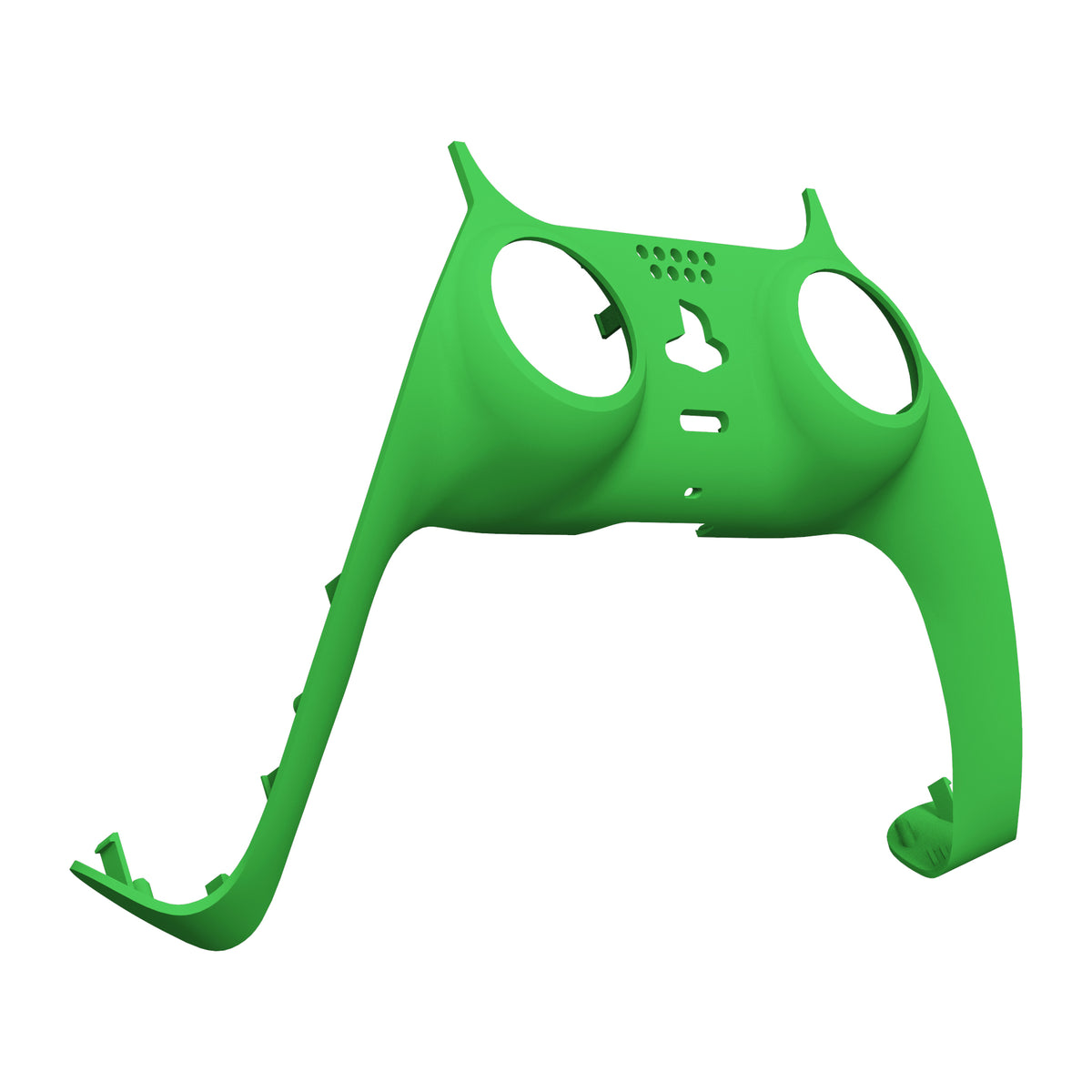 eXtremeRate Replacement Decorative Trim Shell with Accent Rings Compatible with PS5 Controller BDM-010/020/030/040/050 - Green