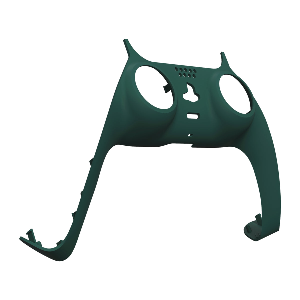 eXtremeRate Replacement Decorative Trim Shell with Accent Rings Compatible with PS5 Controller BDM-010/020/030/040/050 - Racing Green