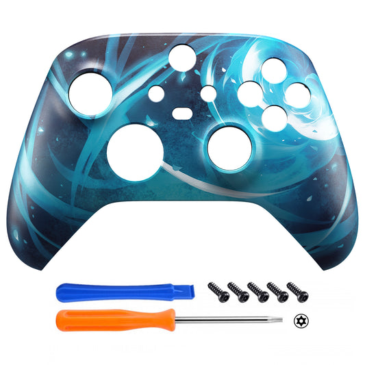 eXtremeRate Replacement Faceplate Front Housing Shell for Xbox Series X & S Controller - Aero Slash Magic