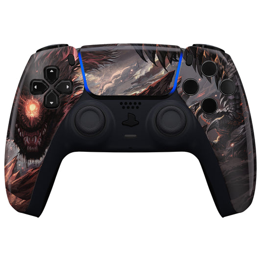 eXtremeRate Replacement Front Housing Shell with Touchpad Compatible with PS5 Controller BDM-010/020/030/040/050 - Cyclops Dragon