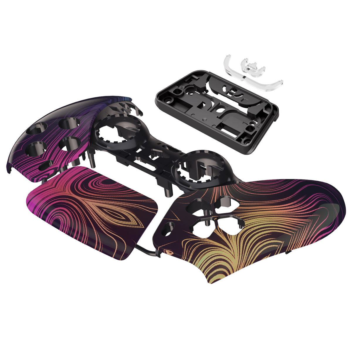 eXtremeRate Replacement Front Housing Shell with Touchpad Compatible with PS5 Controller BDM-010/020/030/040/050 - Illusion Space