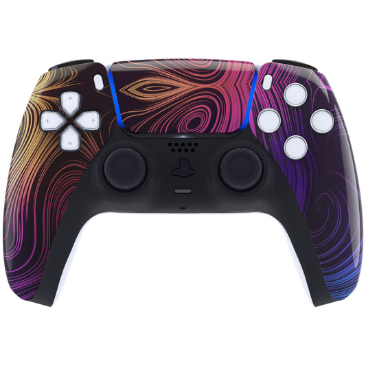 eXtremeRate Replacement Front Housing Shell with Touchpad Compatible with PS5 Controller BDM-010/020/030/040/050 - Illusion Space