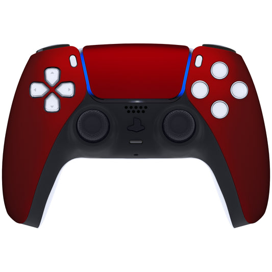 eXtremeRate Replacement Front Housing Shell with Touchpad Compatible with PS5 Controller BDM-010/020/030/040/050/060 - Scarlet Red