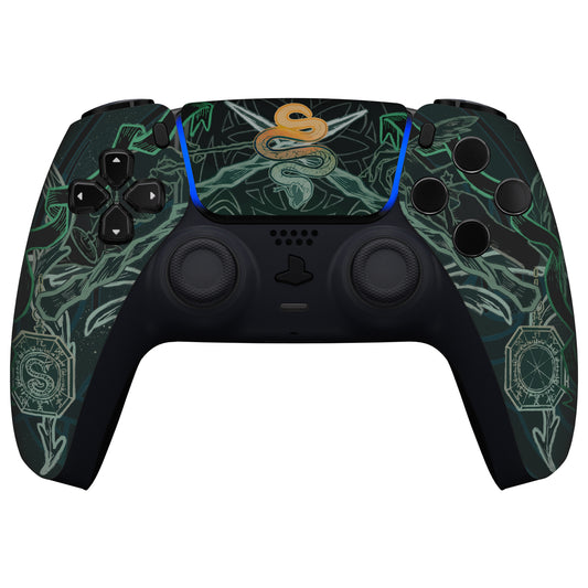 eXtremeRate Replacement Front Housing Shell with Touchpad Compatible with PS5 Controller BDM-010/020/030/040/050 - Serpent Totem
