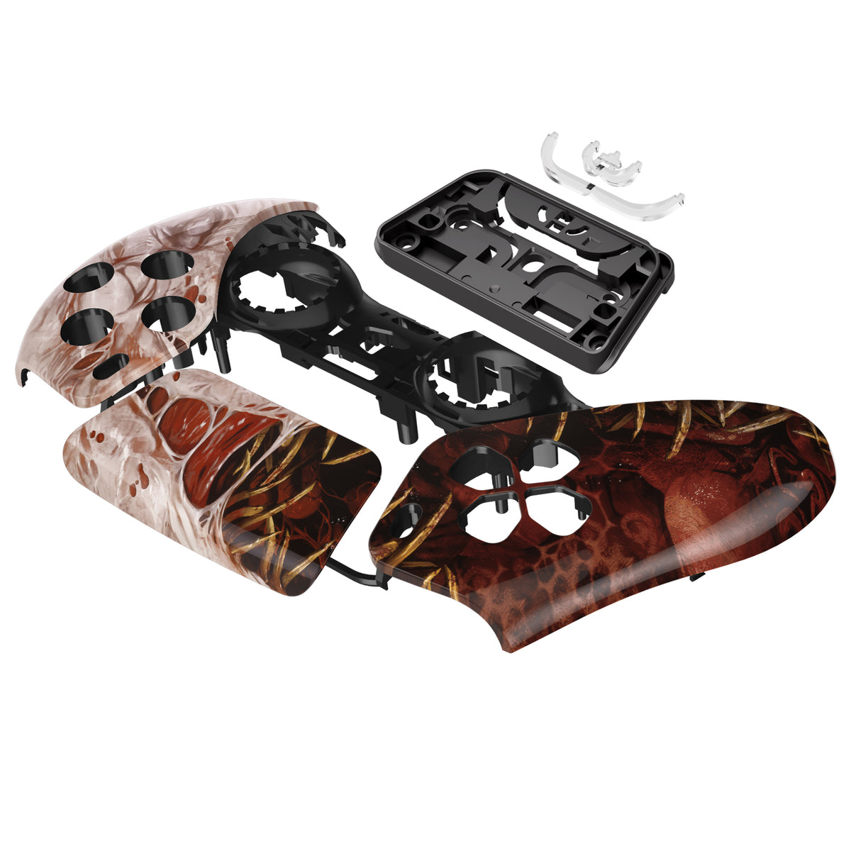 eXtremeRate Replacement Front Housing Shell with Touchpad Compatible with PS5 Controller BDM-010/020/030/040/050 - Xeno Species