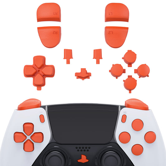 eXtremeRate Replacement Full Set Buttons Compatible with PS5 Edge Controller - Orange