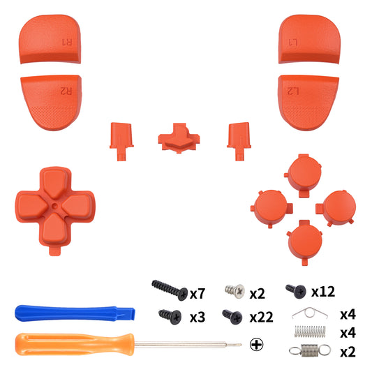 eXtremeRate Replacement Full Set Buttons Compatible with PS5 Edge Controller - Orange