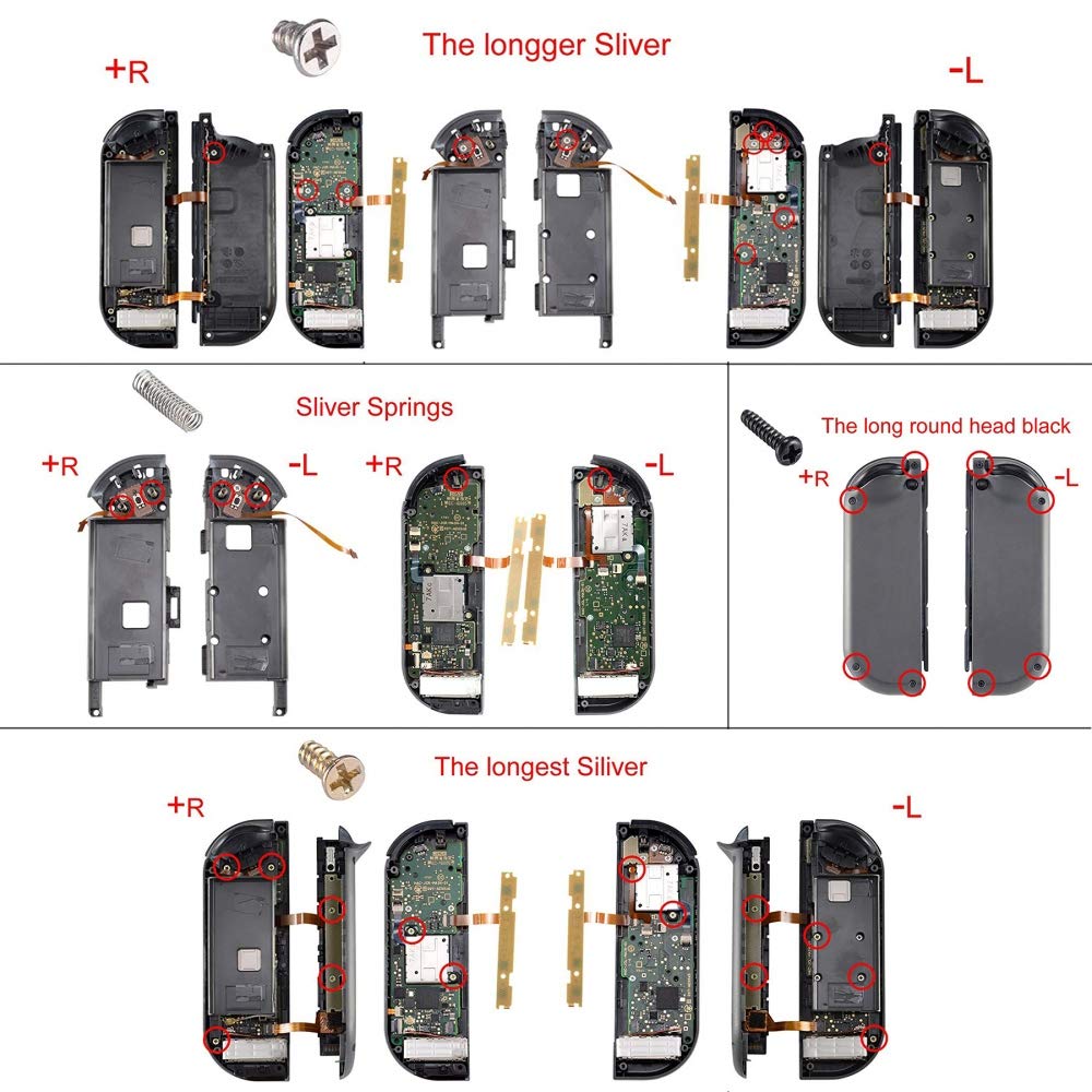 eXtremeRate Replacement Full Set Buttons for Joycon of NS Switch - Crystal Clear Light Blue