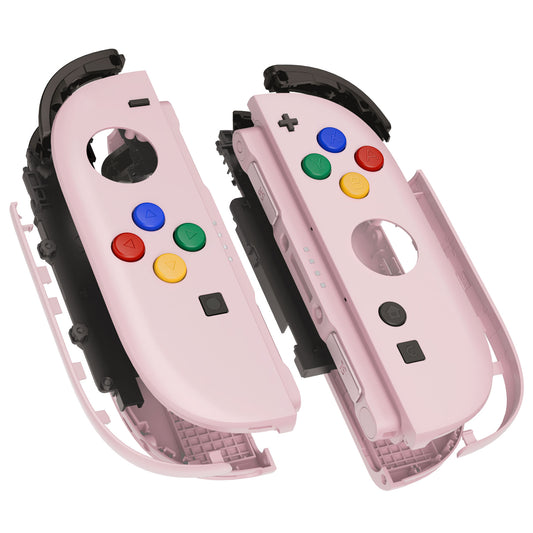 eXtremeRate DIY Replacement Full Set Shell Case with Buttons for Joycon 2 of Nintendo Switch 2 - Deluxe Version - Cherry Blossoms Pink