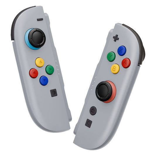 eXtremeRate DIY Replacement Full Set Shell Case with Buttons for Joycon 2 of Nintendo Switch 2 - Deluxe Version - New Hope Gray