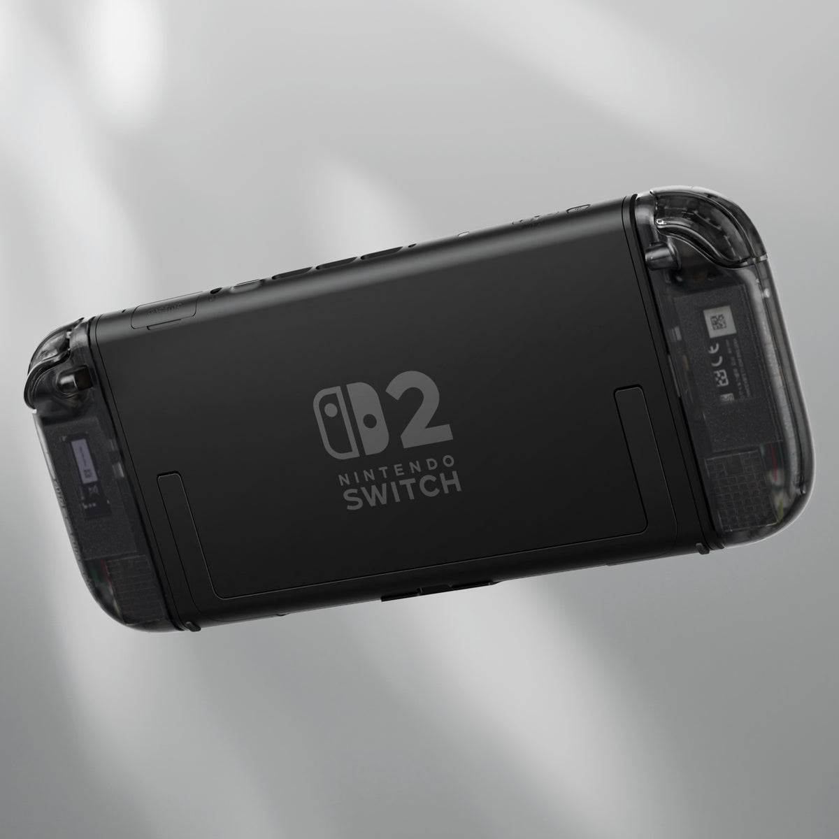 eXtremeRate DIY Replacement Full Set Shell Case with Buttons for Joycon 2 of Nintendo Switch 2 - Deluxe Version - Clear Slate Black