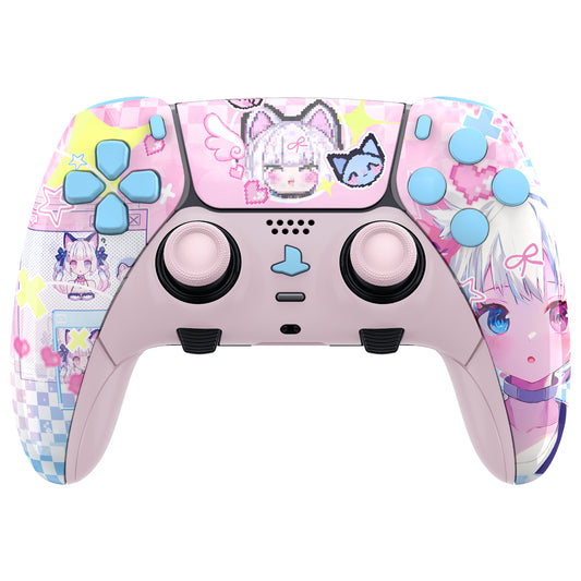 eXtremeRate Replacement Full Set Shells with Buttons Compatible with PS5 Edge Controller - MeWoow