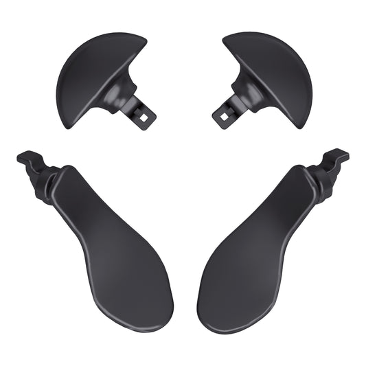 eXtremeRate Replacement Interchangeable 4PCS Metal Back Paddles for PS5 Edge Controller - Metallic Black