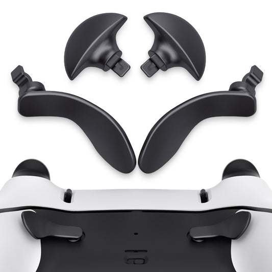 eXtremeRate Replacement Interchangeable 4PCS Metal Back Paddles for PS5 Edge Controller - Metallic Black
