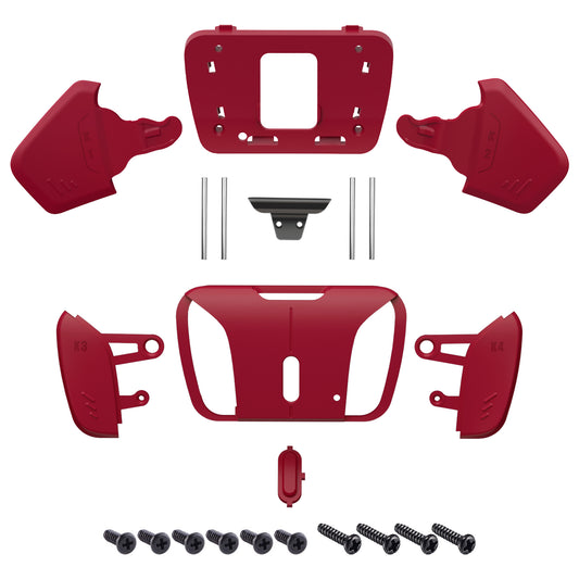 eXtremeRate Replacement Redesigned K1 K2 K3 K4 Back Buttons Housing Shell for eXtremeRate RISE4 Remap Kit, Compatible with PS5 Controller - Volcanic Red
