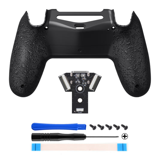 eXtremeRate Type-C Version Replacement Bottom Shell Compatible with PS4 Controller JDM-040/050/055 Models - Textured Black