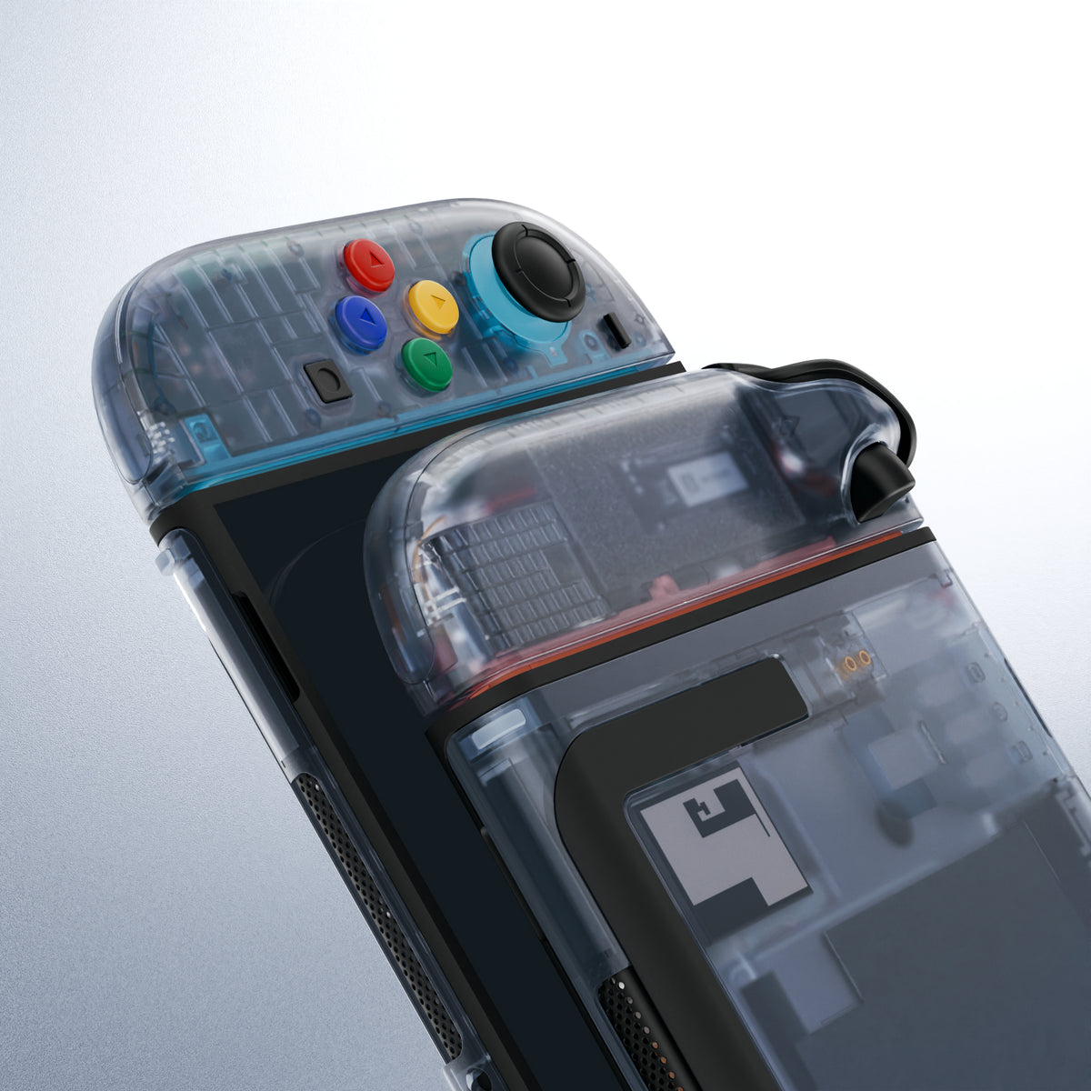 eXtremeRate DIY Replacement Full Set Shells with Buttons for Nintendo Switch 2 - Essence Version - Clear Glacier Blue