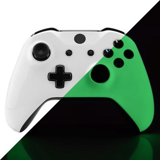 eXtremeRate Replacement Front Housing Shell for Xbox One X & S Controller (Model 1708) - Glow in The Dark