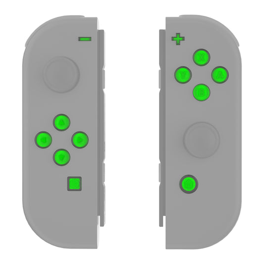 eXtremeRate Retail Replacement Controller ABXY Direction Home Capture + - Jelly Buttons, Two-Tone Pale Green & Clear with Symbols Action Face Keys for Nintendo Switch & Switch OLED Joy-con - JoyCon NOT Included - AJ7004