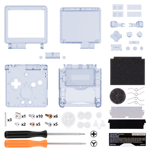 eXtremeRate Retail IPS Ready Upgraded eXtremeRate Glacier Blue Custom Replacement Housing Shell for Gameboy Advance SP GBA SP – Compatible with Both IPS & Standard LCD – Console & Screen NOT Included - ASPM5006