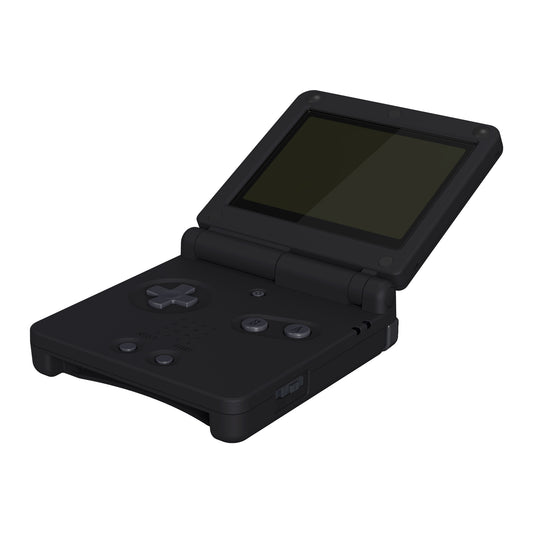 eXtremeRate Retail IPS Ready Upgraded Black Glossy Custom Replacement Housing Shell for Gameboy Advance SP GBA SP – Compatible with Both IPS & Standard LCD – Console & Screen NOT Included - ASPP3005